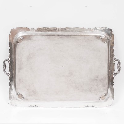 Lot 219 - French Sterling Silver Two Handled Tray