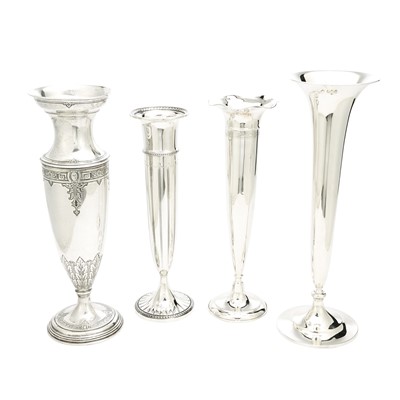 Lot 198 - Four American Sterling Silver Vases