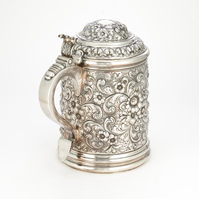 Lot 158 - Dominick & Haff Sterling Silver Oversized Covered Tankard