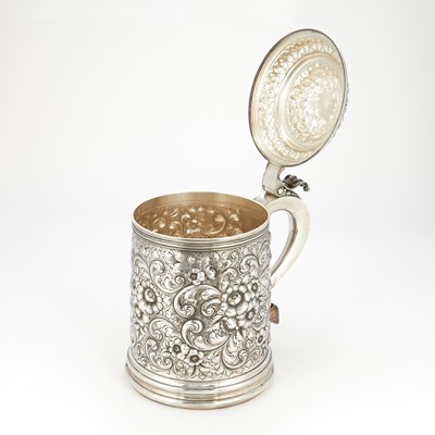 Lot 158 - Dominick & Haff Sterling Silver Oversized Covered Tankard