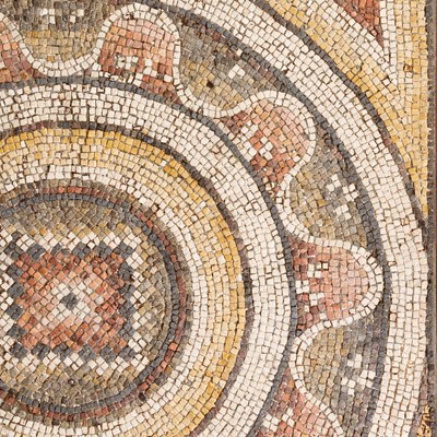 Lot 651 - Large Roman Geometric Mosaic Panel