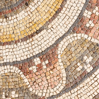 Lot 651 - Large Roman Geometric Mosaic Panel