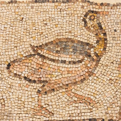 Lot 650 - Late Roman Mosaic Panel of Two Ducks