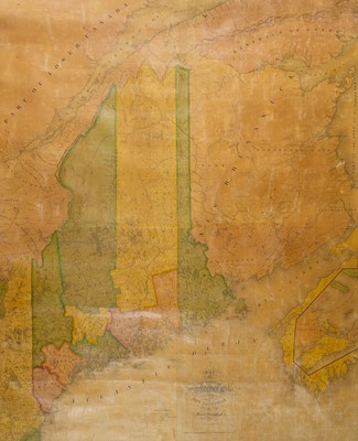 Lot 132 - Moses Greenleaf's important and rare wall map of Maine