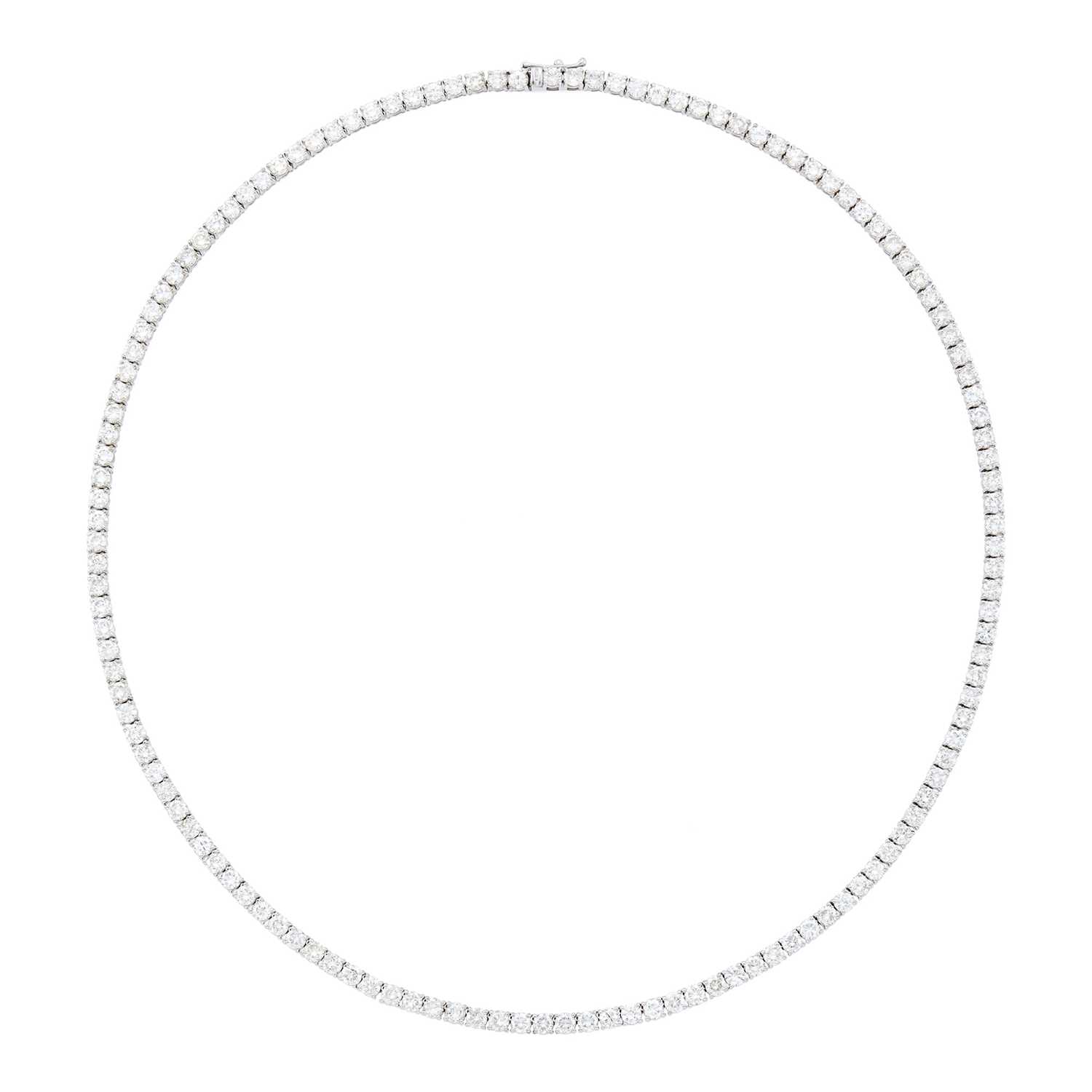 Lot 125 - White Gold and Diamond Necklace