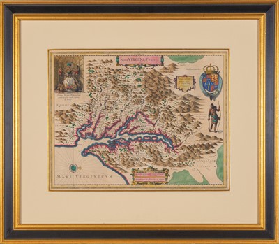 Lot 40 - Hondius edition of this landmark map of Virginia