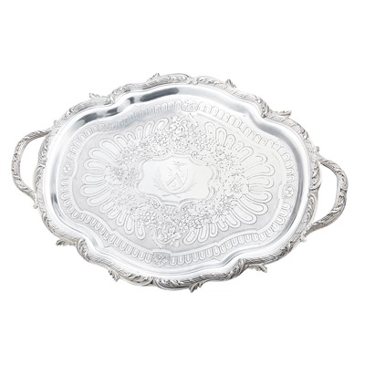 Lot 222 - Odiot Sterling Silver Two-Handled Tray