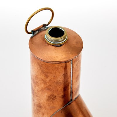 Lot 375 - Pair of Copper Boot-Form Flasks