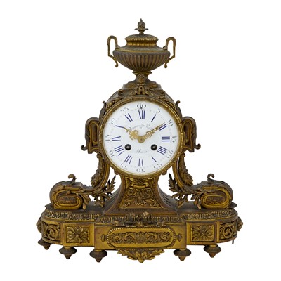 Lot 344 - Louis XVI Style Gilt-Bronze Mantel Clock