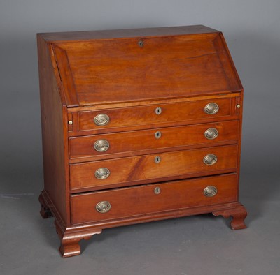 Lot 220 - Chippendale Cherry Slant-Front Desk