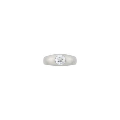 Lot 60 - Platinum and Diamond Gypsy Ring