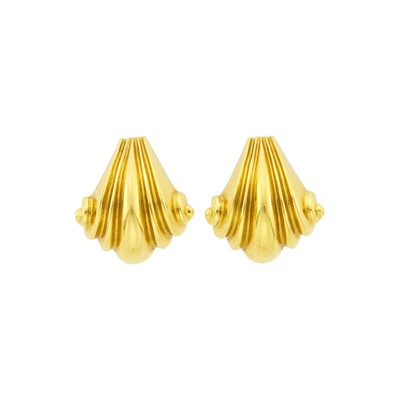 Lot 12 - Pair of Gold Earclips