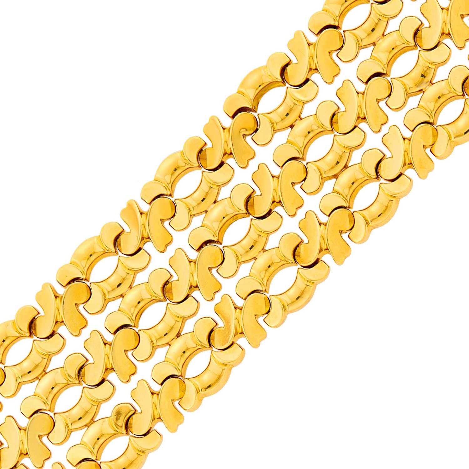 Lot 90 - Bucherer Wide Gold Bracelet