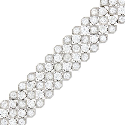 Lot 251 - Platinum and Diamond Bracelet, Retailed by Verdura