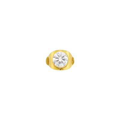 Lot 48 - Monture Van Cleef & Arpels Gold and Diamond Pinky Ring