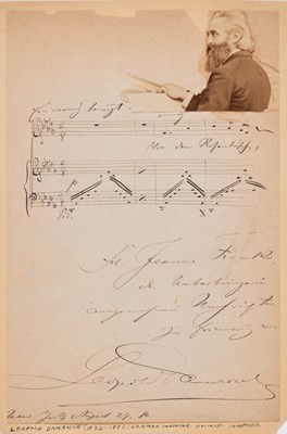 Lot 589 - A signed musical quotation by Leopold Damrosch
