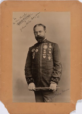 Lot 597 - A large format inscribed photograph of John Philip Sousa