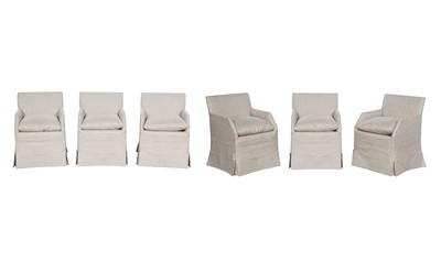 Lot 605 - Set of Six John Saladino "Villa" Dining Chairs