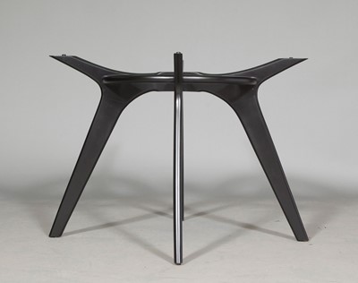 Lot 574 - Adrian Pearsall Glass and Ebonized Walnut "Compass" Dining Table