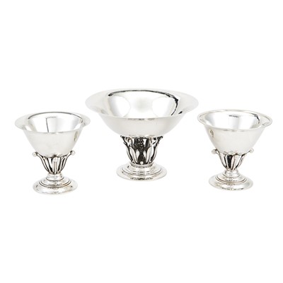 Lot 161 - Three Georg Jensen Sterling Silver Footed Bowls