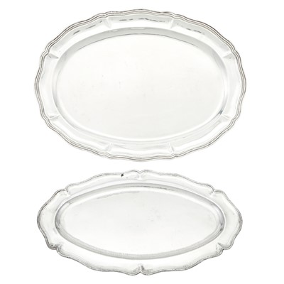 Lot 125 - Two Sterling Silver Platters