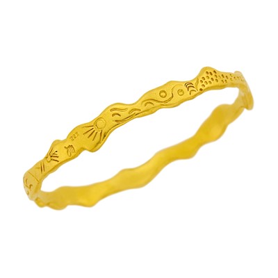 Lot 1167 - Jean Mahie High Karat Gold Bangle Bracelet