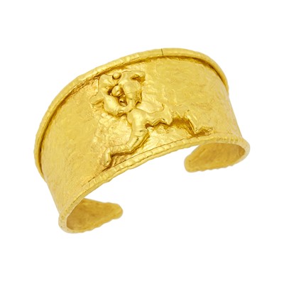 Lot 36 - Jean Mahie High Karat Gold 'Charming Monsters' Bangle Bracelet