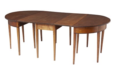 Lot 293 - Federal Tiger Maple Banquet Table