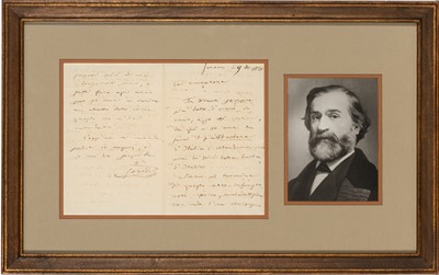 Lot 5158 - Four pages in Verdi's hand