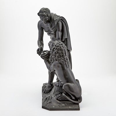 Lot 475 - French Patinated-Bronze Group of Androcles and the Lion