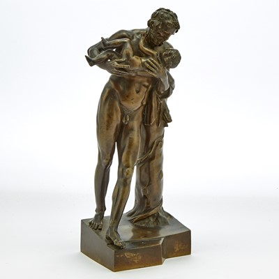 Lot 480 - Italian Bronze Figure of Silenus with the Infant Bacchus