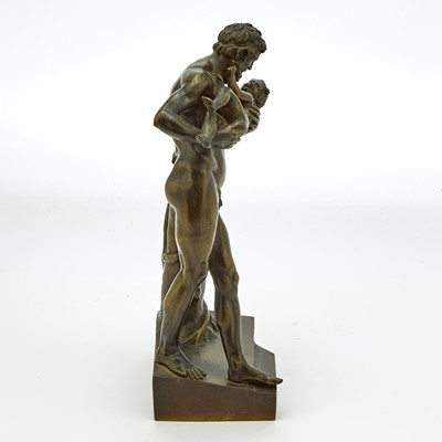 Lot 480 - Italian Bronze Figure of Silenus with the Infant Bacchus