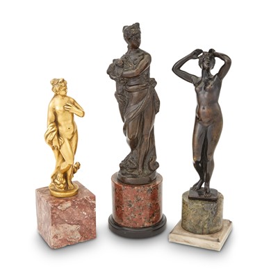 Lot 472 - Group of Three Italian Bronze Female Figures