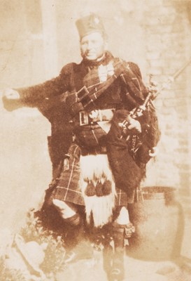Lot 3007 - Hill and Adamson. Gordon Highlander, an important early calotype