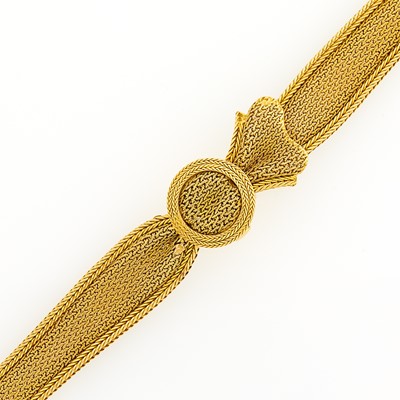 Lot 1098 - Spritzer & Fuhrmann, Uti, Blancpain Gold Mesh Bracelet-Watch, France