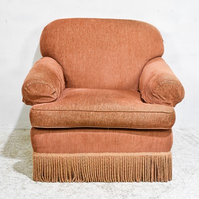 Orange Upholstered Armchair