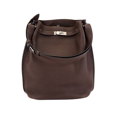 Lot 1219 - Hermès Brown Togo Leather 'Kelly Sport' Shoulder Bag