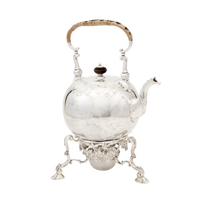 Lot 160 - George II Sterling Silver Kettle-on-Stand
