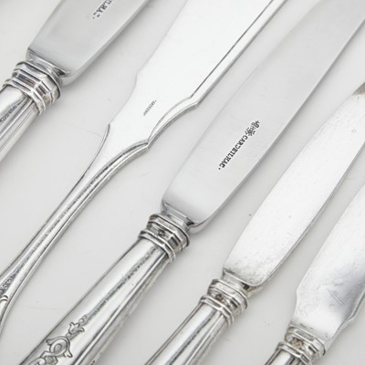 Lot 221 - Cardeilhac Sterling Silver "Chiseled Royal" Pattern Flatware Service