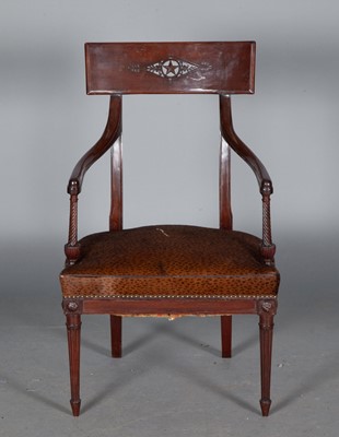 Lot 731 - Empire Mahogany Fauteuil