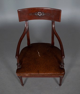 Lot 731 - Empire Mahogany Fauteuil