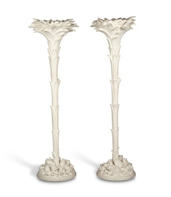 Lot 188 - Pair of Serge Roche Style Plaster Torchères