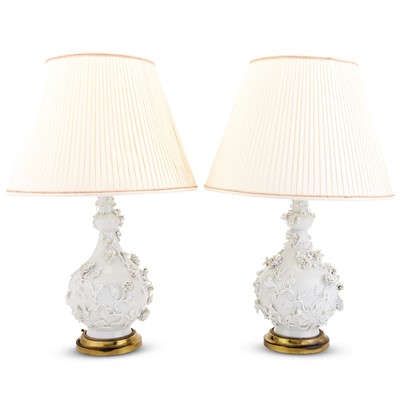 Lot 144 - Pair of Porcelain Lamps