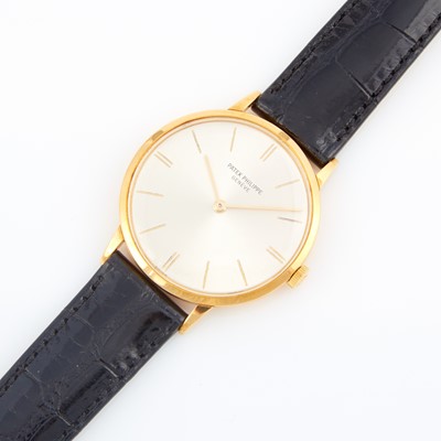 Lot 57 - Mans Gold Wrist Watch, 18 Jewels, Patek Philippe Calatrava 33mm, 18K