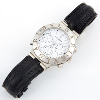 Lot 58 - Mans Platinum Wrist Watch, 31 Jewels, Bulgari Rattrapante 40mm