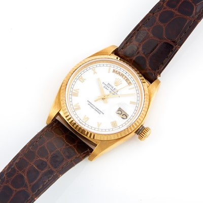 Lot 64 - Mans Gold Wrist Watch, 27 Jewels, Rolex Day-Date 36mm, 18K