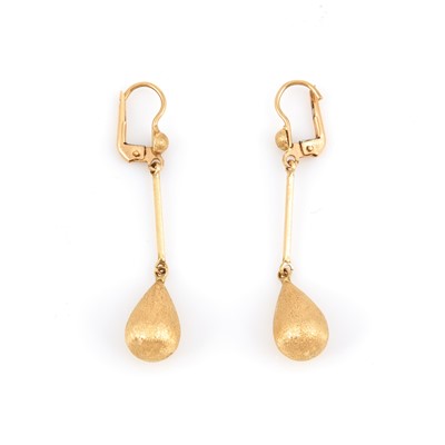 Lot 184 - Two Gold Earrings, 14K 3 dwt.