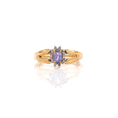 Lot 247 - Diamond and Stone Ring, 14K 1 dwt. all
