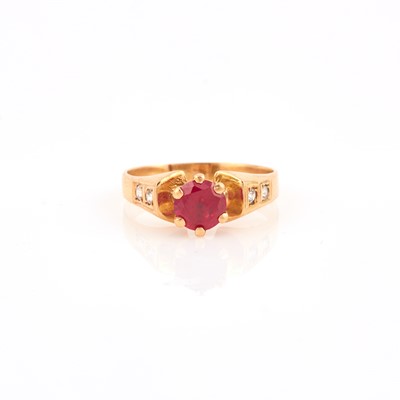 Lot 269 - Gold and Stone Ring, 14K 2 dwt. all