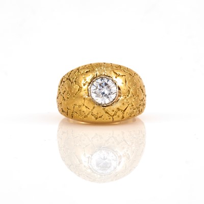 Lot 286 - Gold and Stone Ring, 18K 10 dwt. all